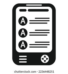 Ebook dictionary icon simple vector. Book library. Online tablet