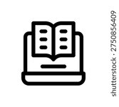 Ebook Digital Book Electronic Reading Icon Design