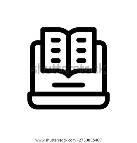 Ebook Digital Book Electronic Reading Icon Design