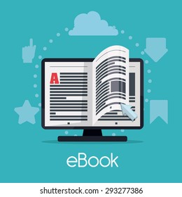Ebook digital design, vector illustration eps 10.