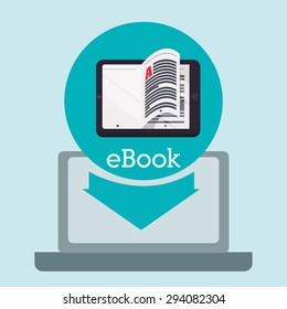 Ebook digital design, vector illustration 10 eps graphic