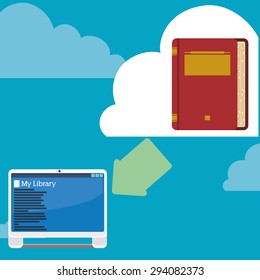 Ebook digital design, vector illustration 10 eps graphic