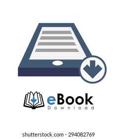 Ebook digital design, vector illustration 10 eps graphic