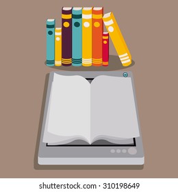 Ebook digital design, vector illustration eps 10