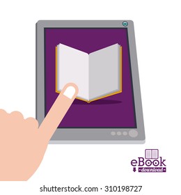 Ebook digital design, vector illustration eps 10