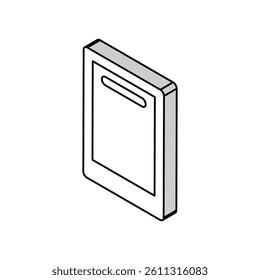 ebook digital device isometric icon vector. ebook digital device sign. isolated symbol illustration