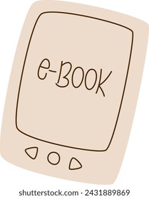 E-Book Digital Gadget Vector Illustration