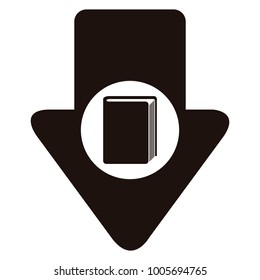 E-book download graphic design, icon, Vector illustration