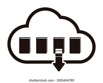 E-book download graphic design, icon, Vector illustration