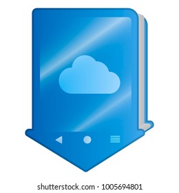 E-book download graphic design, icon, Vector illustration