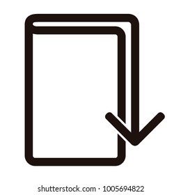 E-book download graphic design, icon, Vector illustration