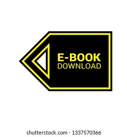 e-book download label - sticker,sign,tag.