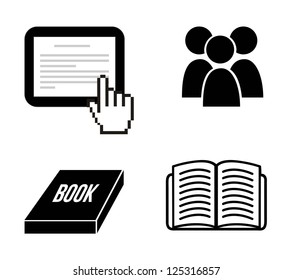 ebook download over gray background. vector illustration