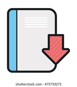Ebook Download Vector Icon