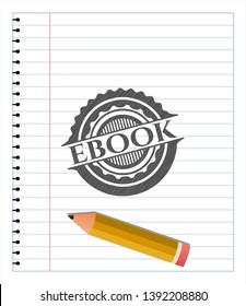ebook draw (pencil strokes). Vector Illustration. Detailed.