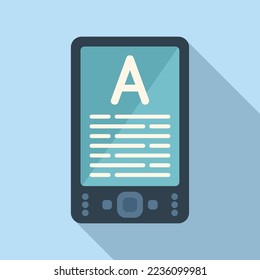 Ebook education icon flat vector. Digital book. Online tablet