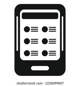Ebook education icon simple vector. Digital book. Online tablet