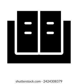 e-book of education solid icon collections