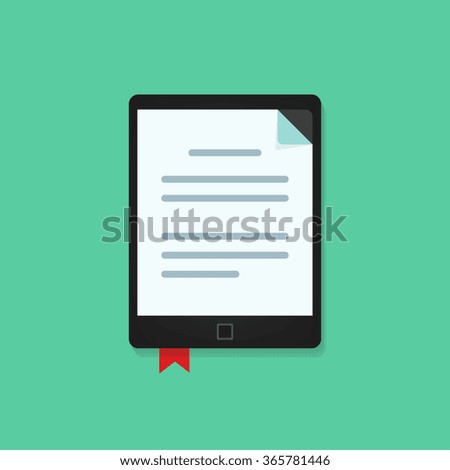 E-book, ebook, electronic book vector illustration
