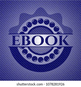  ebook emblem with jean texture