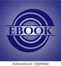 ebook emblem with jean texture