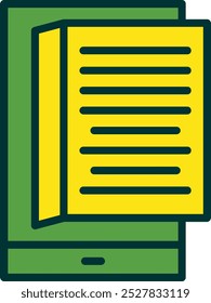 Ebook Filled Two Color Vector Icon Design