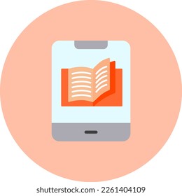 Diseño de iconos de vector plano de Ebook