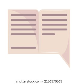 ebook flat vector icon isolated