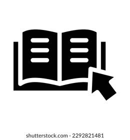 ebook glyph icon illustration vector graphic