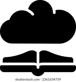 ebook glyph icon illustration vector