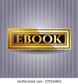 emblema dorado de ebook