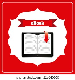 ebook graphic design , vector illustration