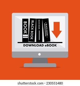 ebook graphic design , vector illustration