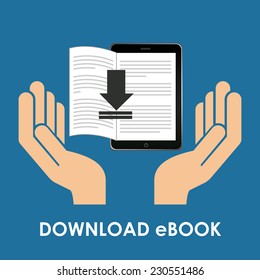 ebook graphic design , vector illustration
