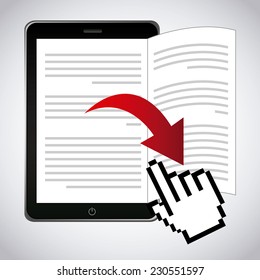 ebook graphic design , vector illustration