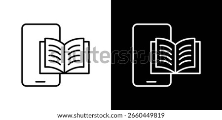 Ebook icon for Apps. Icon Design Template.