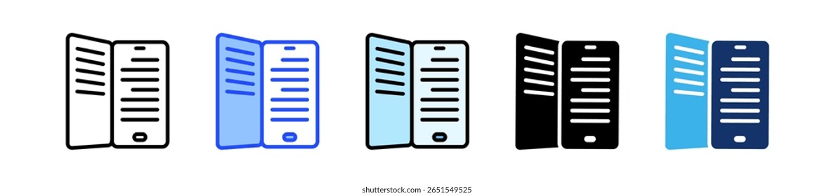Coleção De Ícones Do E-Book Com Vários Estilos