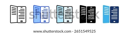 E-Book Icon Collection With Multiple Styles