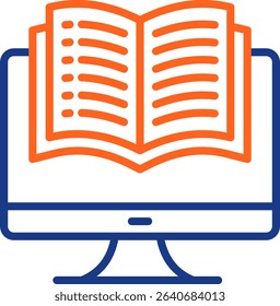 Ebook Icon Color Vector Illustration