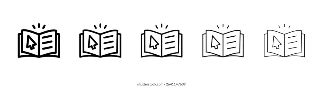E-book icon concept. graphic design, logo, Web, UI.