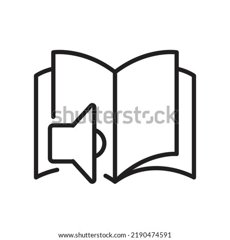 E-book icon design. Audio book icon vector. vector illustration