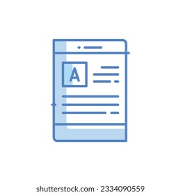 Diseño de iconos de Ebook en cinco estilos con pulsación editable. Línea, Sólido, Línea plana, Color de tono Duo y Línea de degradado de color. Adecuado para diseño de páginas Web, aplicaciones móviles, UI, UX y GUI.