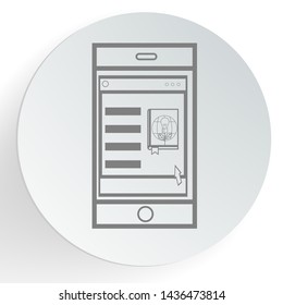 e-book icon design. Vector illustration