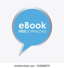 ebook icon design, vector illustration eps10 graphic 