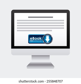 ebook icon design, vector illustration eps10 graphic 