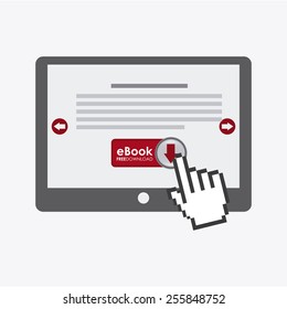 ebook icon design, vector illustration eps10 graphic 