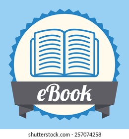ebook icon design, vector illustration eps10 graphic 