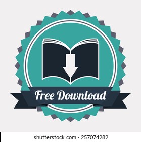 ebook icon design, vector illustration eps10 graphic 