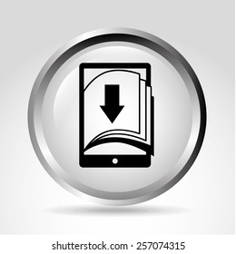 ebook icon design, vector illustration eps10 graphic 