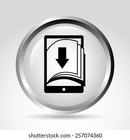ebook icon design, vector illustration eps10 graphic 
